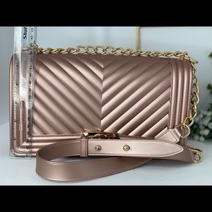 Rose Gold Jelly Chain Shoulder Cross Bag